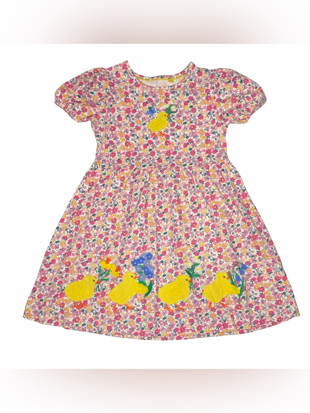 Mini‎ Boden Chick Appliqué Floral Butterfly Berry Dress